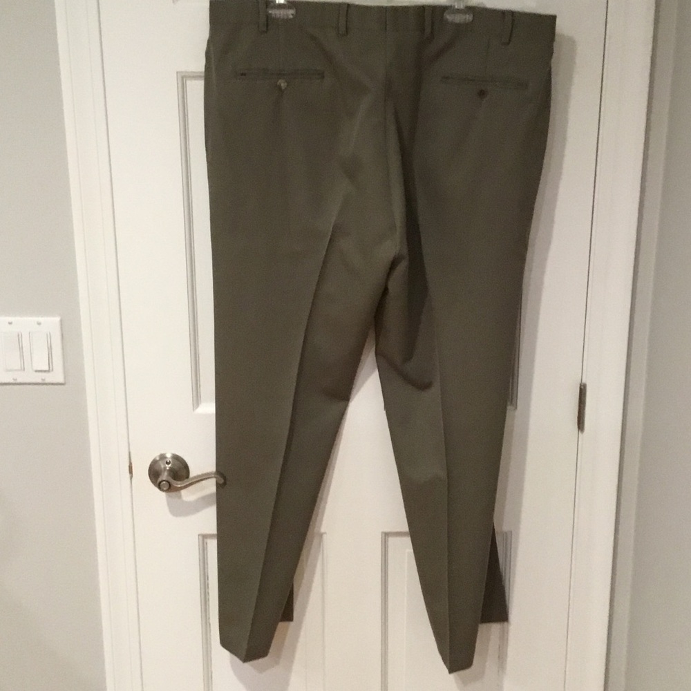 Brooks Brothers Light Olive Green Dress Pants - Classic Front Crease - Picture 3 of 4